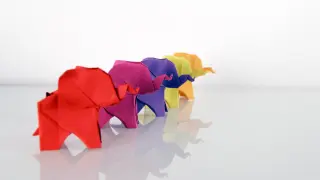 Elefantes origami