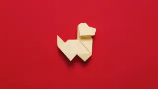 Perro origami