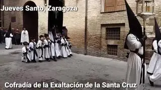 Algunas de las procesiones que recorrieron las calles de Zaragoza el Jueves Santo de 2019