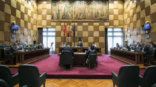 Pleno extraordinario del Ayuntamiento de Zaragoza