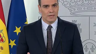 Pedro Sánchez comparece en rueda de prensa en la Moncloa