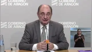 El presidente aragonés ve "inconstitucional" que el Gobierno central siga reteniendo el remanente de los ayuntamientos.