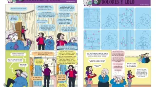 Páginas publicadas en la revista El Jueves por la dibujante oscense Mamen Moreu.