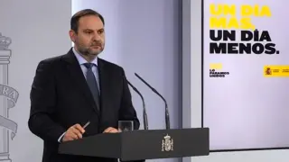 Rueda de prensa del ministro de Transportes, Movilidad y Agenda Urbana, José Luís Ábalos