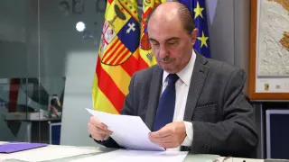 El presidente del Gobierno de Aragón, Javier Lambán