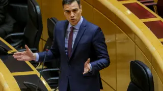 Pedro Sánchez defiende en el Senado el estado de alarma frente al covid-19