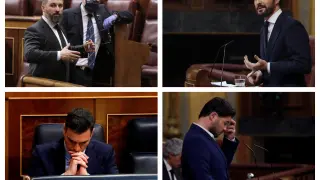 Abascal, Casado, Sánchez y Rufián en el Congreso