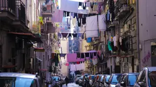 Foto de archivo de una calle de Nápolese una calle de Nápoles