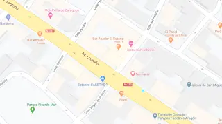 El accidente se ha producido este domingo, sobre las 14.30, en la avenida de Logroño a la altura de la calle Virgen de la Rosa