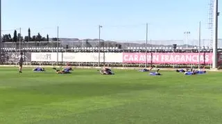 Primeros entrenamientos en grupo y con contenido táctico del Real Zaragoza en su puesta a punto.