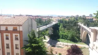Imagen de los viaductos de Teruel tomada desde el Centro Histórico de la ciudad.
