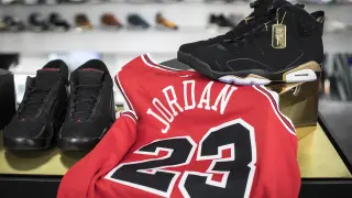 Diversos modelos de las zapatillas Air Jordan.