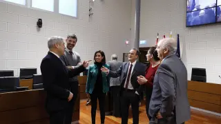 Reunión en la Diputación Provincial de Zaragoza