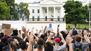 Protesta a las puertas de la Casa Blanca