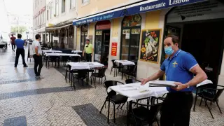 Un restaurante en el centro de Lisboa.