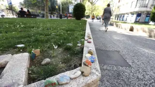 Camino de la felicidad en el centro de Zaragoza
