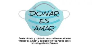 La campaña #Donaresamar propone compartir en redes una foto con la mascarilla y este lema escrito en ella.