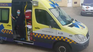 La joven conductora de la ambulancia en la que le robaron el móvil.