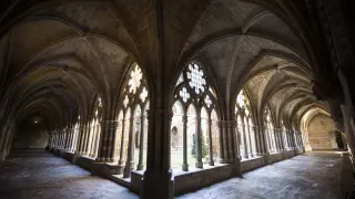 El imponente claustro del monasterio de Veruela