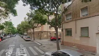 La calle donde ocurrieron los hechos, en el barrio de Las Delicias de Zaragoza.