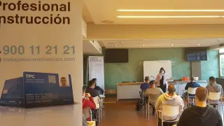 Uno de los cursos desarrollados en las instalaciones de la Fundación Laboral de la Construcción en Villanueva de Gállego