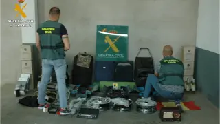 Objetos robados por los dos detenidos en La Almunia de Doña Godina.