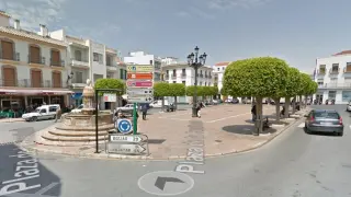 Plaza de la Constitución de Berja, Almería, localidad donde fue detenido el joven.