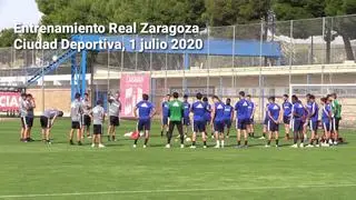 El Real Zaragoza ha llevado a cabo este miércoles una nueva sesión de entrenamiento en la Ciudad Deportiva para preparar su encuentro contra el Gerona.