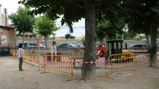 El parque de La Estación está vallado para impedir el acceso del público