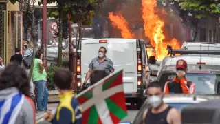 Disturbios durante un acto de VOX en Barakaldo