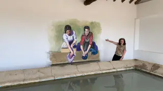 Mainar recuerda el trabajo de las mujeres rurales con un mural