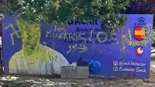El Ayuntamiento de Zaragoza se va a poner en contacto con el autor del mural para promover su repintado.