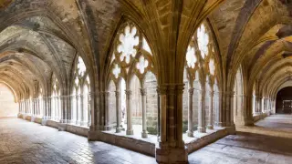El claustro de estilo gótico levantino es uno de los lugares más apreciados del Monasterio de Veruela.