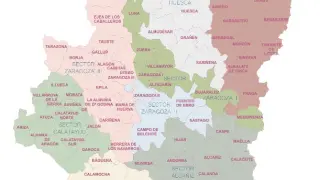 Mapa nuevos casos de covid en Aragón