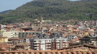 Vista panorámica del municipio de Olot, en Gerona.