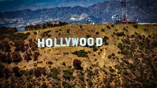Icónico cartel de Hollywood en California