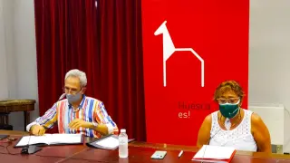 Imagen de la presentación de la campaña 'Bonos Impulsa Huesca'.