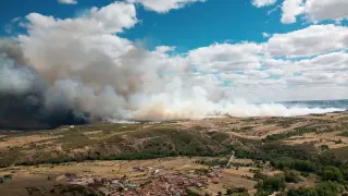 Incendio en Lober de Aliste, en Zamora.