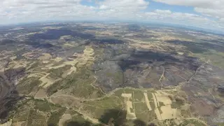 Imagen de la superficie afectada por el incendio en Lober de Aliste (Zamora).