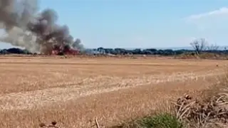 Incendio en Poleñino (Huesca)