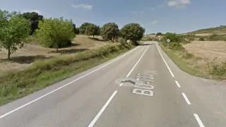 Carretera de Miranda de Burgos donde ocurrió el accidente.