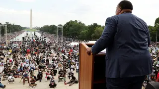 Martin Luther King III ante el Mall de Washington que acogió el histórico discurso de su padre
