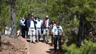 Visita de Javier Lambán a la localidad de Albarracín y al Parque de Fauna La Maleza