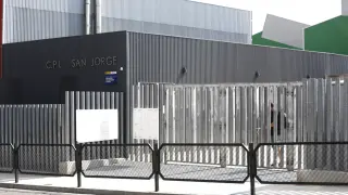 Colegio San Jorge de Valdespartera en Zaragoza, donde se ha cerrado un aula de Infantil por la aparición de un caso de coronavirus