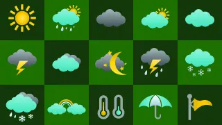 Iconos para el parte meteorológico.
