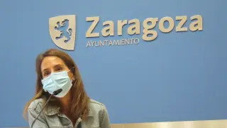 María Navarro, en el Ayuntamiento de Zaragoza.