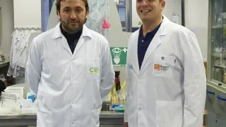 Julián Pardo y Alberto Jiménez Schuhmacher, del IIS Aragón, que lideran las primeras investigaciones contra el cáncer infantil de la historia de Aragón confinanciación de Aspanoa.