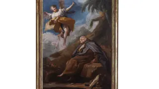 Una imagen del cuadro de Goya ('Muerte de San Antonio Abad') que se subasta con un precio de salida de 100.000 euros.