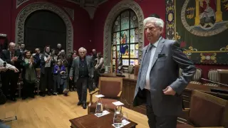 Mario Vargas Llosa, en el Paraninfo el 20 de noviembre de 2019