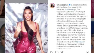 Una captura del vídeo compartido por Kim Kardashian, con motivo de su 40 cumpleaños, en su cuenta de Instagram.